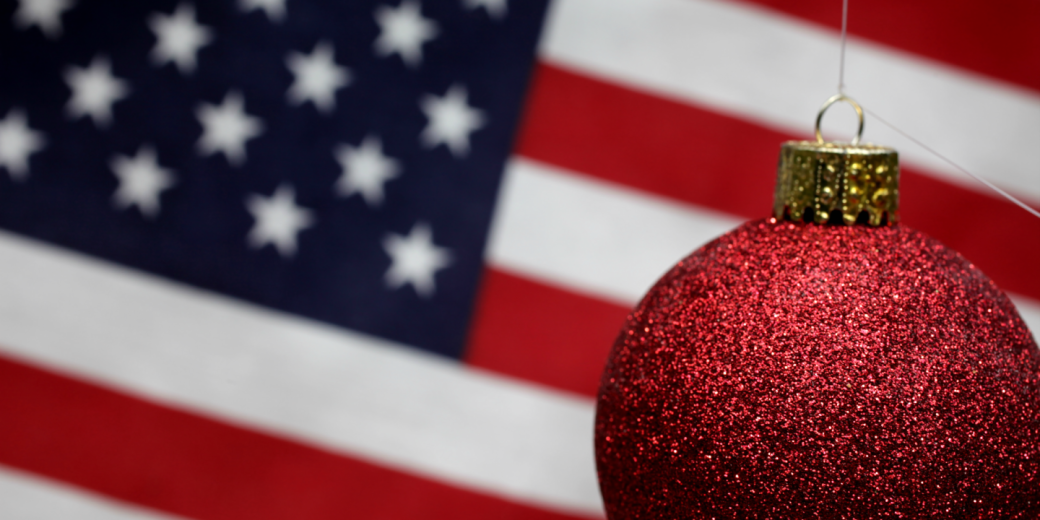 Christmas advertising on both sides of the pond