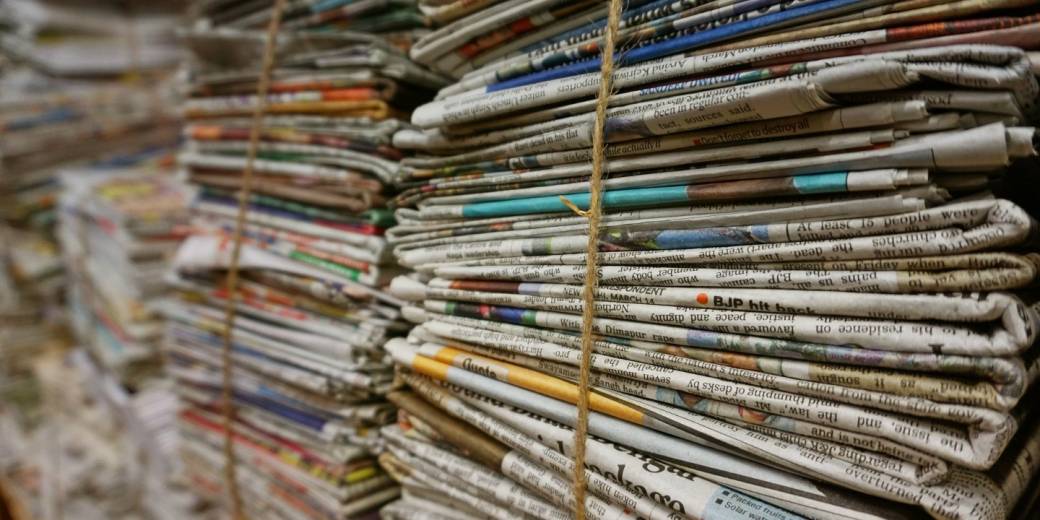 bundle of newspapers