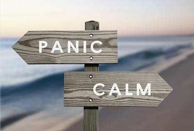 Panic & Calm sign